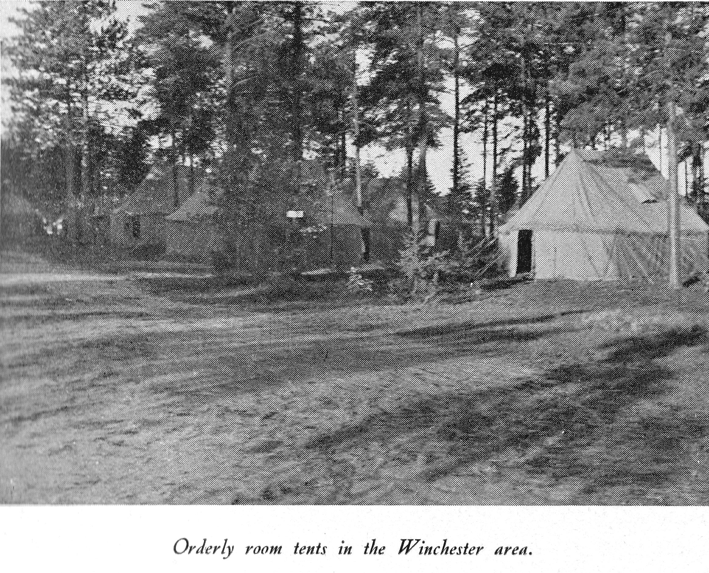 orderly room tents in the Winchester area