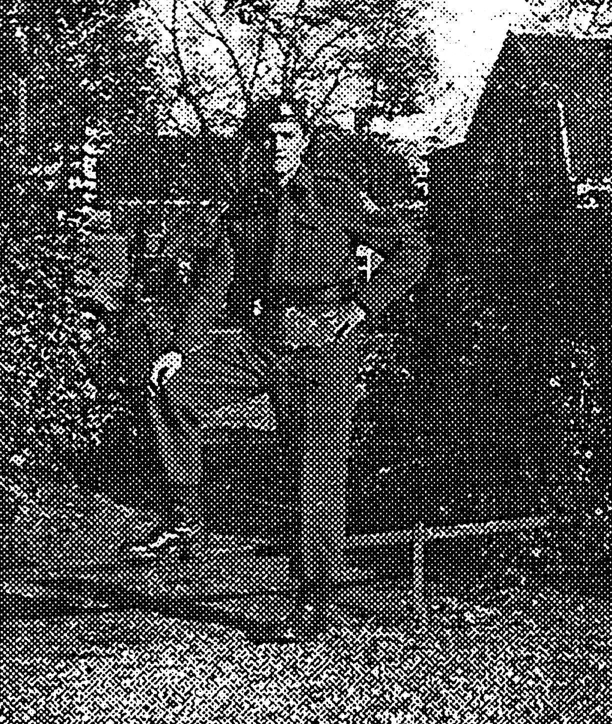 John Marin in battle dress uniform standing in Doorn for a portrait
