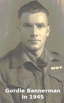 portrait of Gordie Bannerman taken in the Netherlands in 1945